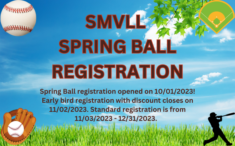 Spring Ball Registration Opened on 10/01/2023!