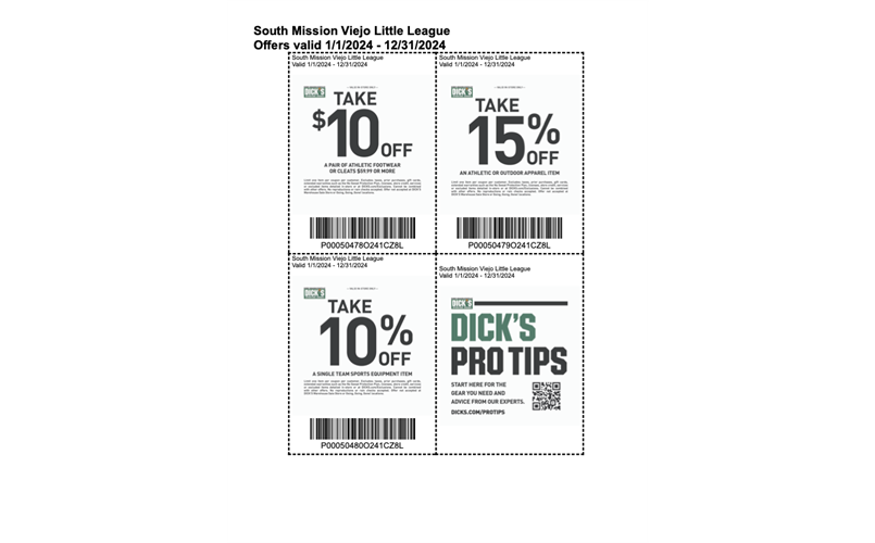 Dick's Sporting Goods Yearlong Coupon