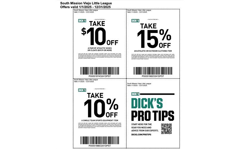 Dick's Sporting Goods Yearlong Coupon